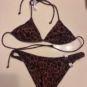 Leopard Print Bikini Set